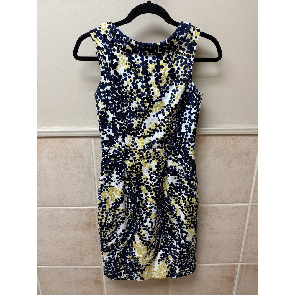 Boden Martha Mimosa Wisteria Roll Collar Tailored Pleated Shift Dress. Sz 2R - Picture 2 of 12